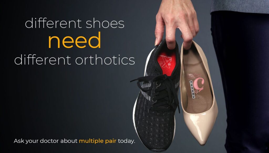 Different shoes need different orthotics