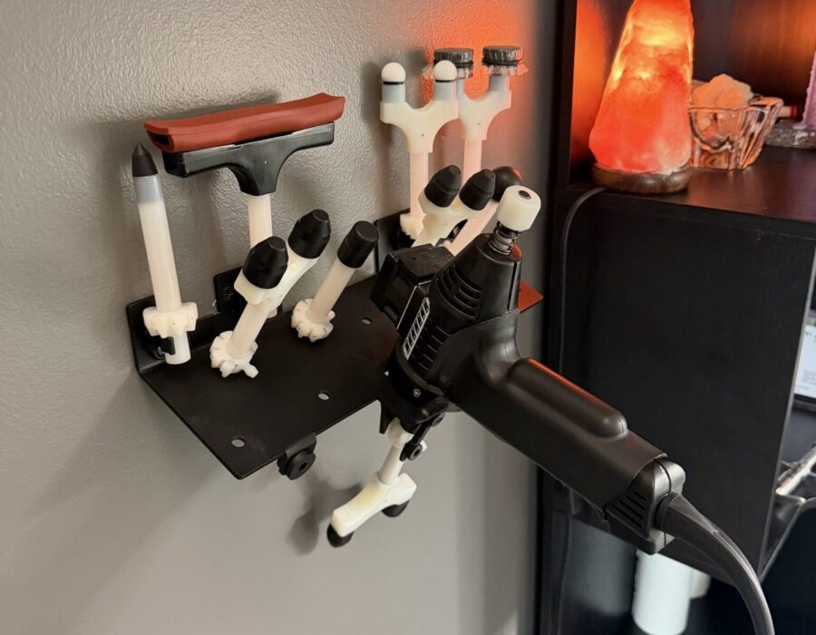 ArthroStim adjusting instruments on the treatment room wall