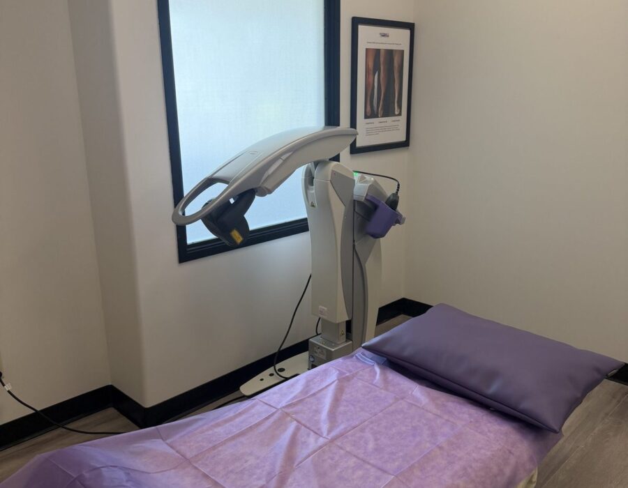 Treatment room with table